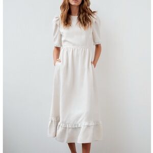 LE FOU by Aritzia Aimery Linen dress in YELLOW